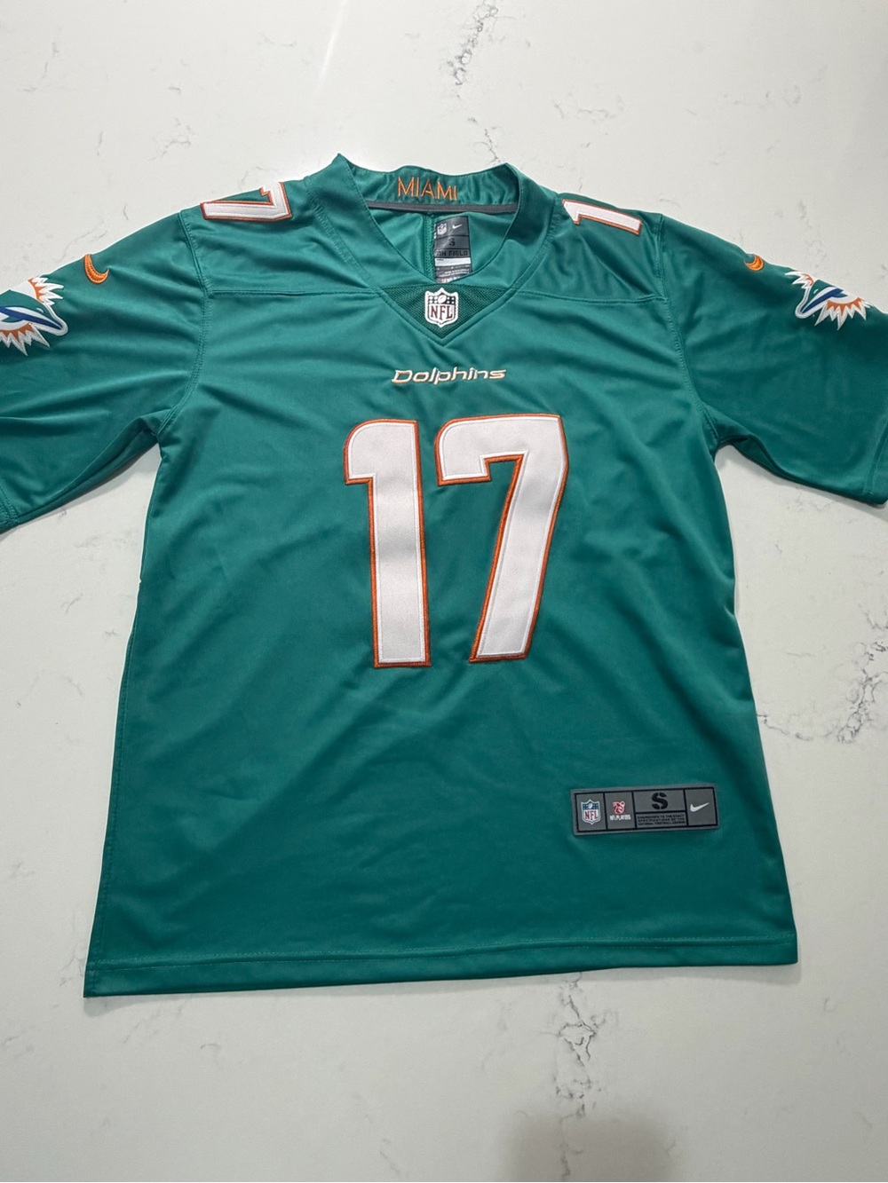 Nike Miami Dolphins Jaylen Waddle #17 Jersey Mens Small Stitched Aqua On Field